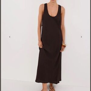 DISSH Shiloh Bitter Choc Scoop Neck Midi Dress